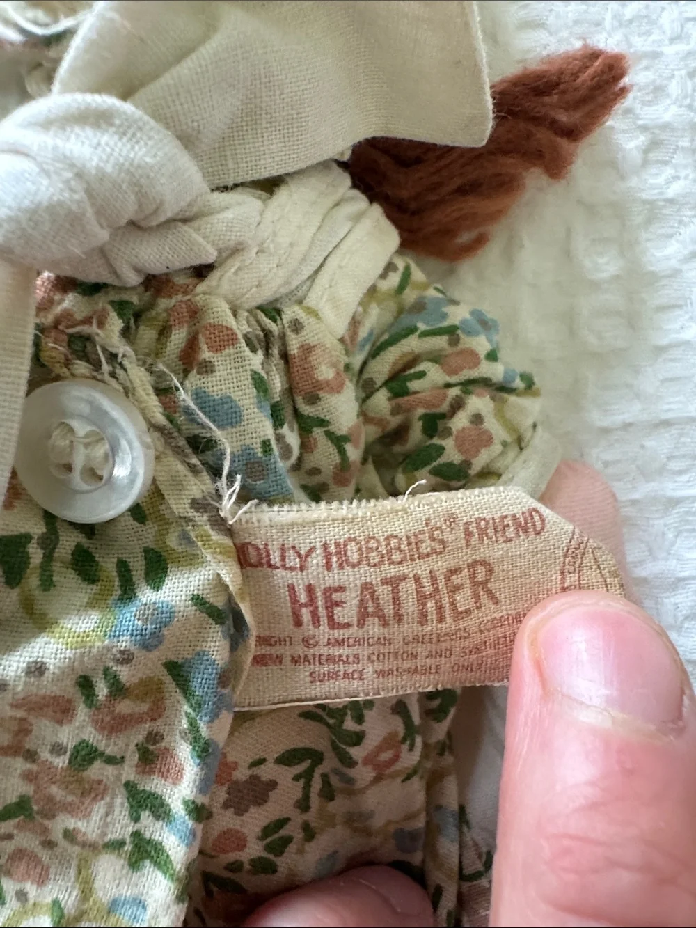Vintage Holly Hobbie’s Friend Heather Cloth Doll Knickerbocker
